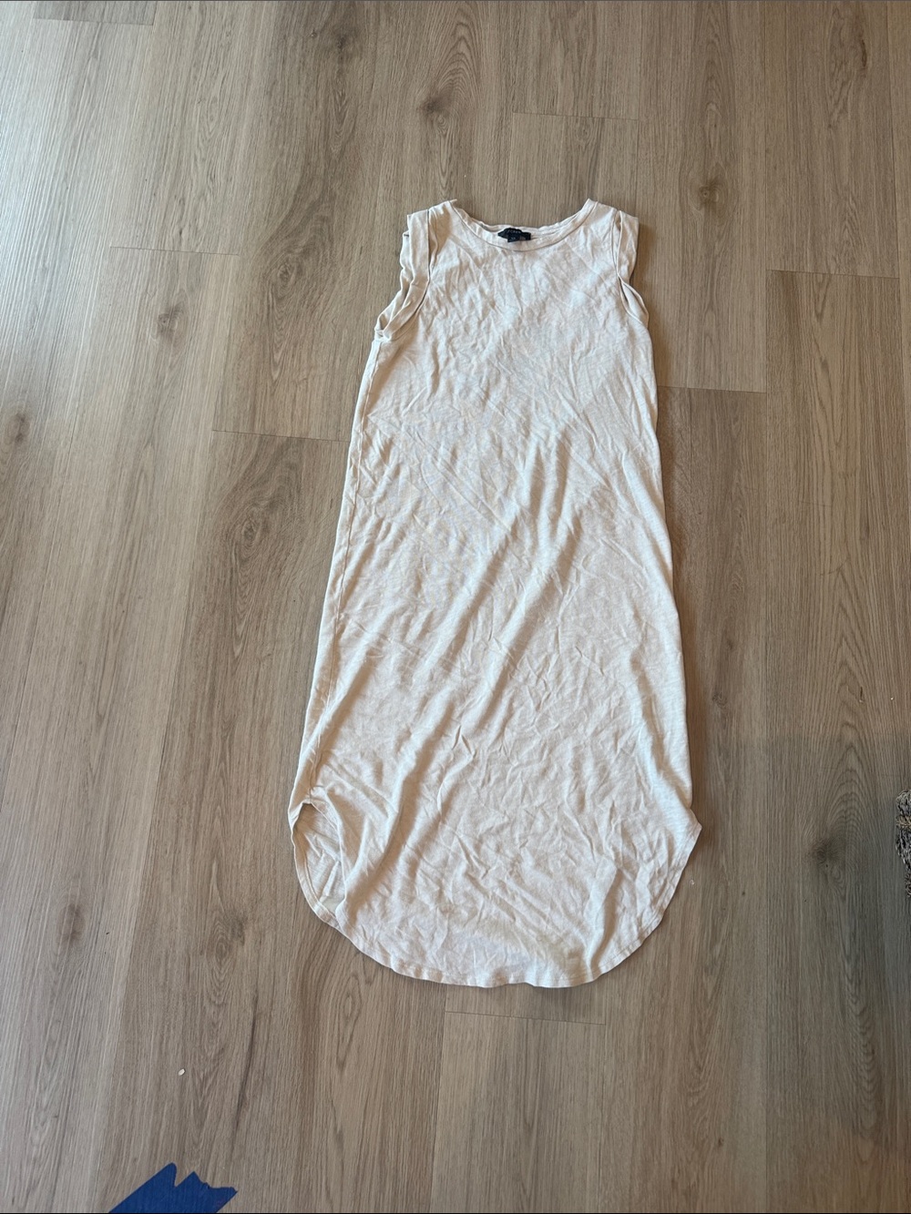 J. Crew Lightweight Cream Sleeveless Midi Tank Dress